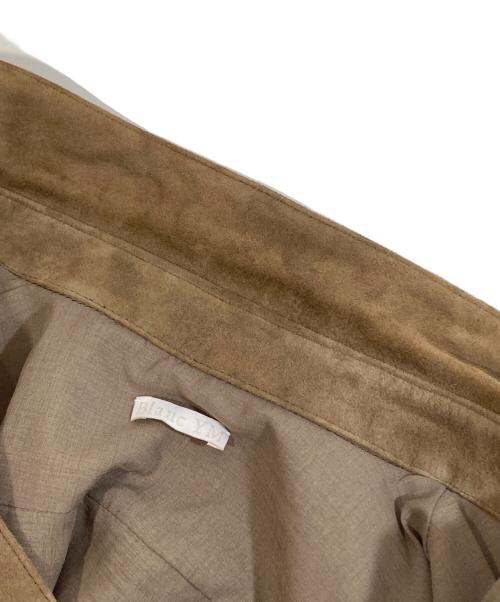 Blanc YM（ブランワイエム）Blanc YM (ブランワイエム) 24AW Goat Suede Wide Shirt Beige（ゴートスエードワイドシャツ）　BL-24A-GSWS ベージュ サイズ:Lの古着・服飾アイテム