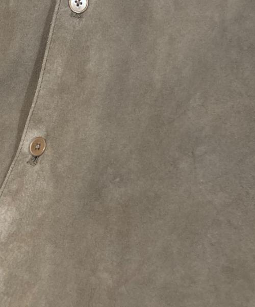 Blanc YM（ブランワイエム）Blanc YM (ブランワイエム) 24AW Goat Suede Wide Shirt Beige（ゴートスエードワイドシャツ）　BL-24A-GSWS ベージュ サイズ:Lの古着・服飾アイテム
