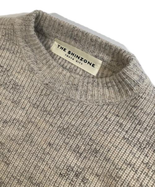 THE SHINZONE（ザ シンゾーン）THE SHINZONE (ザ シンゾーン) 25AW ELBOW PATCH KNIT PULLOVER（エルボーパッチニットプルオーバー） / カシミヤ混 クルーネックニット　25AMSNI02 ベージュ サイズ:FOの古着・服飾アイテム