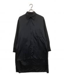 Yohji Yamamoto pour homme（ヨウジヤマモト プールオム）の古着「Cupro Staff Shirt（キュプラスタッフロングシャツ）HW-B08-212」｜ブラック