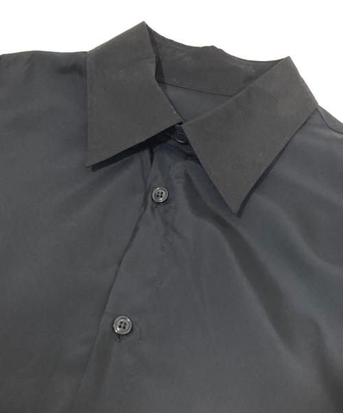 Yohji Yamamoto pour homme（ヨウジヤマモト プールオム）Yohji Yamamoto pour homme (ヨウジヤマモト プールオム) Cupro Staff Shirt（キュプラスタッフロングシャツ）HW-B08-212 ブラック サイズ:3の古着・服飾アイテム