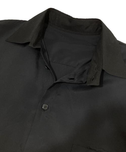 Yohji Yamamoto pour homme（ヨウジヤマモト プールオム）Yohji Yamamoto pour homme (ヨウジヤマモト プールオム) Cupro Staff Shirt（キュプラスタッフロングシャツ）HW-B08-212 ブラック サイズ:3の古着・服飾アイテム