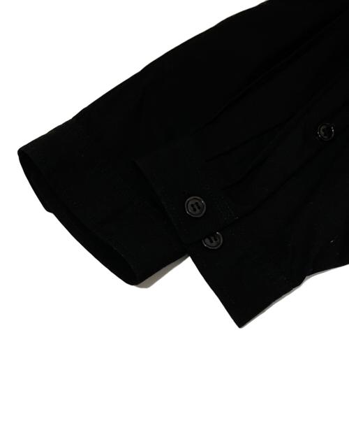 Yohji Yamamoto pour homme（ヨウジヤマモト プールオム）Yohji Yamamoto pour homme (ヨウジヤマモト プールオム) Cupro Staff Shirt（キュプラスタッフロングシャツ）HW-B08-212 ブラック サイズ:3の古着・服飾アイテム