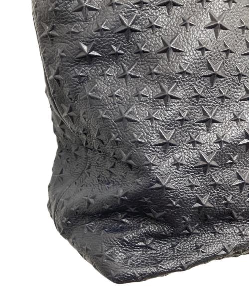 JIMMY CHOO（ジミーチュウ）JIMMY CHOO (ジミーチュウ) PIMLICO スターエンボス スモールトートバッグ　レザーバッグ ネイビーの古着・服飾アイテム