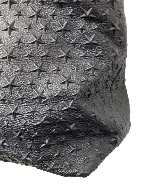 JIMMY CHOO（ジミーチュウ）JIMMY CHOO (ジミーチュウ) PIMLICO スターエンボス スモールトートバッグ　レザーバッグ ネイビーの古着・服飾アイテム