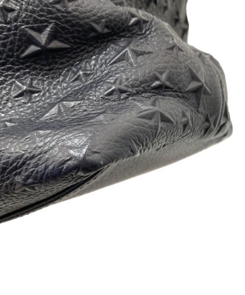 JIMMY CHOO（ジミーチュウ）JIMMY CHOO (ジミーチュウ) PIMLICO スターエンボス スモールトートバッグ　レザーバッグ ネイビーの古着・服飾アイテム