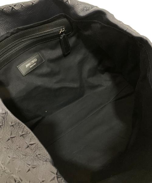 JIMMY CHOO（ジミーチュウ）JIMMY CHOO (ジミーチュウ) PIMLICO スターエンボス スモールトートバッグ　レザーバッグ ネイビーの古着・服飾アイテム