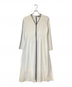 anuansアニュアンス）の古着「BI-COLOR PIPING ONE PIECE 1523530473-0」｜ホワイト