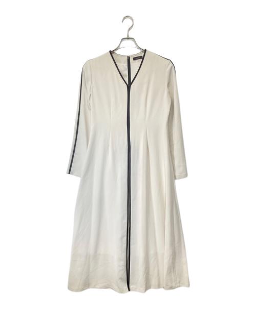 anuans（アニュアンス）anuans (アニュアンス) BI-COLOR PIPING ONE PIECE 1523530473-0 ホワイト サイズ:SIZE Freeの古着・服飾アイテム