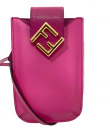 FENDI（フェンディ）の古着「FFダイヤモンド フォンポーチ　7AS188 ALWAショルダーバッグ　7AS188 ALWA」｜ショッキングピンク
