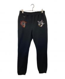 roarguns（ロアーガンズ）の古着「WOLF EAGLE SWEAT PT ウルフイーグルスウェットパンツ　AW21BRENPT03LV」｜ブラック