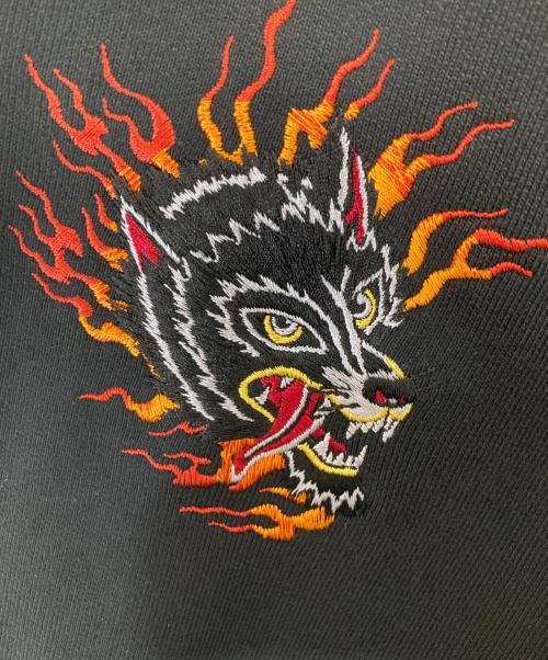 roarguns（ロアーガンズ）roarguns (ロアーガンズ) WOLF EAGLE SWEAT PT ウルフイーグルスウェットパンツ　AW21BRENPT03LV ブラック サイズ:4の古着・服飾アイテム