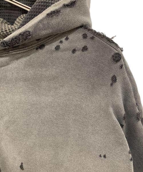 SAINT MICHAEL（セントマイケル）SAINT MICHAEL (セントマイケル) DBL FC ZIP HOODIE　ダブル エフシー ジップ フーディー　24AW　SM-YS1-0000-042 グレー サイズ:Mの古着・服飾アイテム