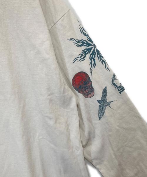 SAINT MICHAEL（セントマイケル）SAINT MICHAEL (セントマイケル) 25AW ×DR.WOO TATTOO DW LS TEE　SM-HR1-0000-C29 ホワイト サイズ:Lの古着・服飾アイテム