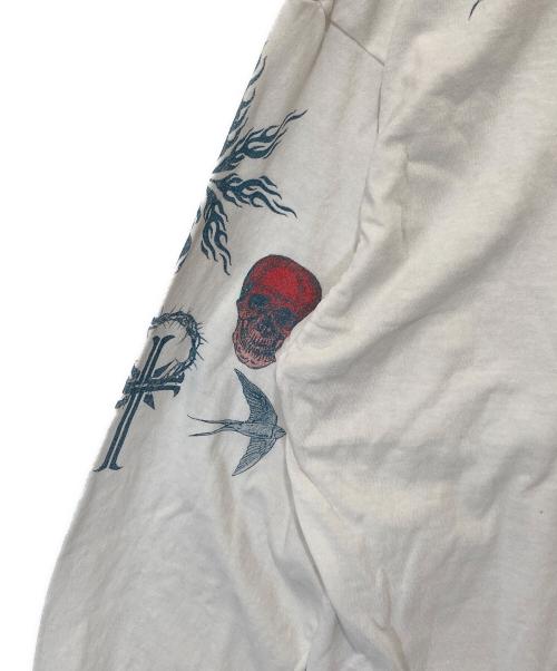 SAINT MICHAEL（セントマイケル）SAINT MICHAEL (セントマイケル) 25AW ×DR.WOO TATTOO DW LS TEE　SM-HR1-0000-C29 ホワイト サイズ:Lの古着・服飾アイテム