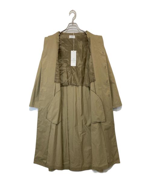 ATON（エイトン）ATON (エイトン) ORGANIC COTTON TWILL | BALMACAAN COAT(バルマカーンコート) 25SS 	8003586 ベージュ サイズ:02の古着・服飾アイテム
