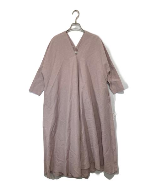 ATON（エイトン）ATON (エイトン) ライトヘンプドレープドレス　7055543 ピンク サイズ:01の古着・服飾アイテム