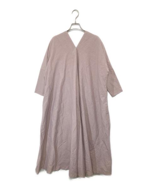 ATON（エイトン）ATON (エイトン) ライトヘンプドレープドレス　7055543 ピンク サイズ:01の古着・服飾アイテム