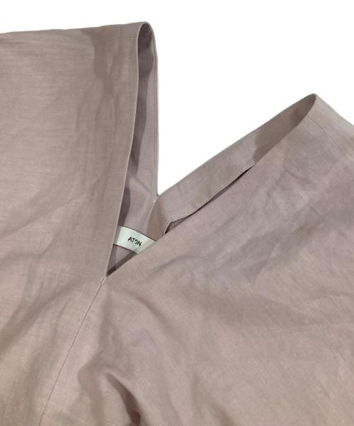 ATON（エイトン）ATON (エイトン) ライトヘンプドレープドレス　7055543 ピンク サイズ:01の古着・服飾アイテム