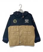 NEIGHBORHOODネイバーフッド）の古着「MP/EC-JKT マウンテンパーカー　181SZNH-JKM01」｜ブラック×ベージュ