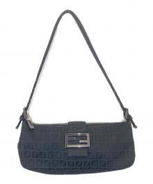 FENDI（フェンディ）の古着「ズッキーノショルダーバッグ」｜ブラック