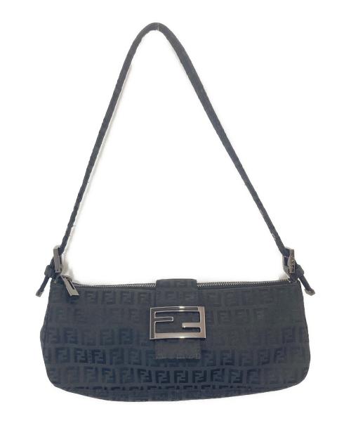 FENDI（フェンディ）FENDI (フェンディ) ズッキーノショルダーバッグ ブラックの古着・服飾アイテム
