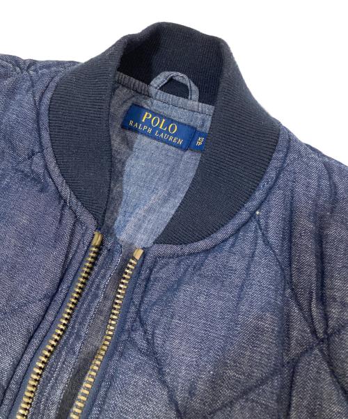 POLO RALPH LAUREN（ポロ・ラルフローレン）POLO RALPH LAUREN (ポロ・ラルフローレン) キルテッドデニムボンバージャケット　BOMBER JACKET 02000130880200013088 ネイビー サイズ:xsの古着・服飾アイテム