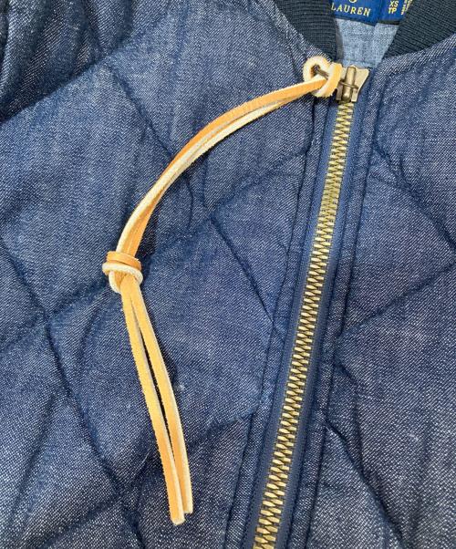 POLO RALPH LAUREN（ポロ・ラルフローレン）POLO RALPH LAUREN (ポロ・ラルフローレン) キルテッドデニムボンバージャケット　BOMBER JACKET 02000130880200013088 ネイビー サイズ:xsの古着・服飾アイテム