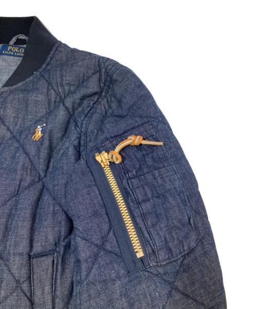 POLO RALPH LAUREN（ポロ・ラルフローレン）POLO RALPH LAUREN (ポロ・ラルフローレン) キルテッドデニムボンバージャケット　BOMBER JACKET 02000130880200013088 ネイビー サイズ:xsの古着・服飾アイテム