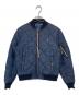 POLO RALPH LAUREN（ポロ・ラルフローレン）の古着「キルテッドデニムボンバージャケット　BOMBER JACKET 02000130880200013088」｜ネイビー