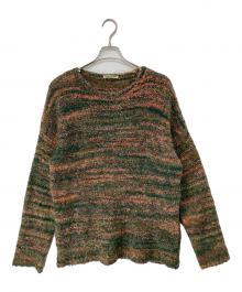OUR LEGACY（アワーレガシー）の古着「POPOVER ROUNDNECK KNIT（ポップオーバー ラウンドネックニット） / マルチボーダーニット　M4193PR」｜グリーン
