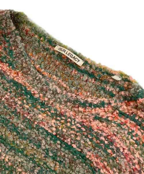 OUR LEGACY（アワーレガシー）OUR LEGACY (アワーレガシー) POPOVER ROUNDNECK KNIT（ポップオーバー ラウンドネックニット） / マルチボーダーニット　M4193PR グリーン サイズ:48の古着・服飾アイテム
