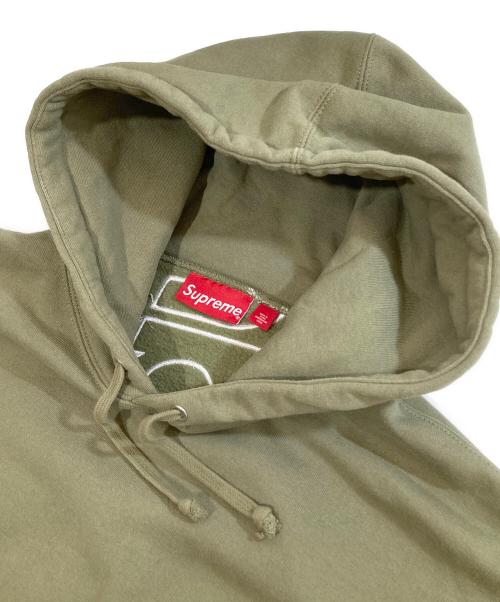 SUPREME（シュプリーム）SUPREME (シュプリーム) 23FW Satin Applique Hooded Sweatshirt（サテンアップリケ フーデッドスウェットシャツ）/ パーカー グリーン サイズ:Mの古着・服飾アイテム