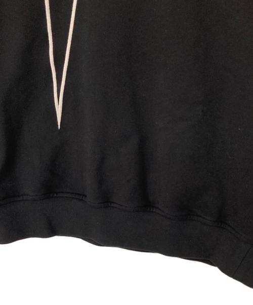 RICK OWENS（リックオウエンス）RICK OWENS (リックオウエンス) Champion (チャンピオン) エンブロイダリーロゴスウェット　コラボトレーナー　12-1-22134 ブラック サイズ:Mの古着・服飾アイテム