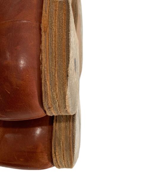 Maison Martin Margiela（メゾンマルタンマルジェラ）Maison Martin Margiela (メゾンマルタンマルジェラ) レザー サイドジップショートブーツ ブラウン サイズ:42の古着・服飾アイテム