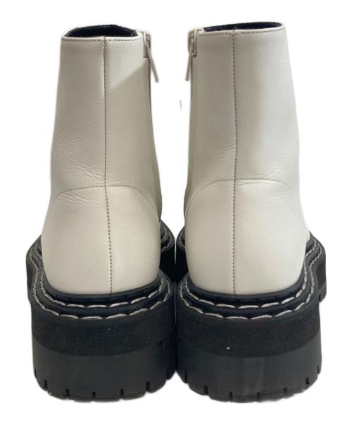 PROENZA SCHOULER（プロエンザ スクーラー）PROENZA SCHOULER (プロエンザ スクーラー) サイドジップブーツ ホワイト サイズ:36の古着・服飾アイテム