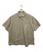 HERILLヘリル）の古着「Cotton Silk Open Collar S/S Shirt/コットンシルクオープンカラーS/Sシャツ/22-050-HL-8060-1」｜ベージュ