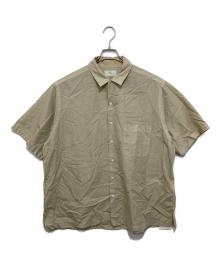 HERILL（ヘリル）の古着「Cotton Silk Open Collar S/S Shirt/コットンシルクオープンカラーS/Sシャツ/22-050-HL-8060-1」｜ベージュ
