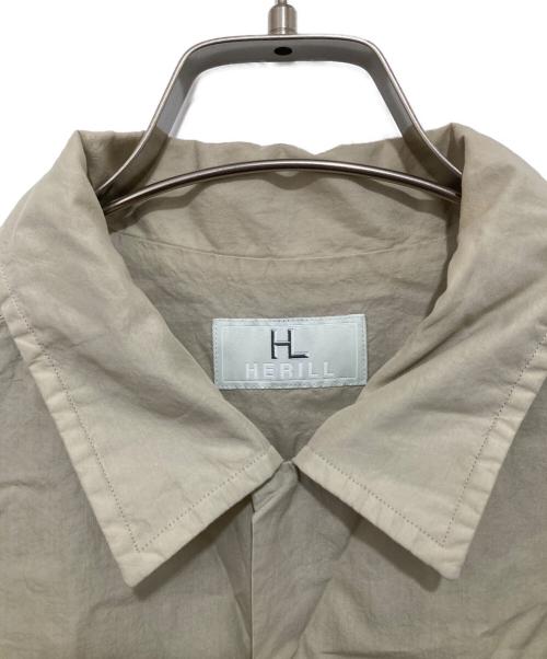 HERILL（ヘリル）HERILL (ヘリル) Cotton Silk Open Collar S/S Shirt/コットンシルクオープンカラーS/Sシャツ/22-050-HL-8060-1 ベージュ サイズ:１の古着・服飾アイテム