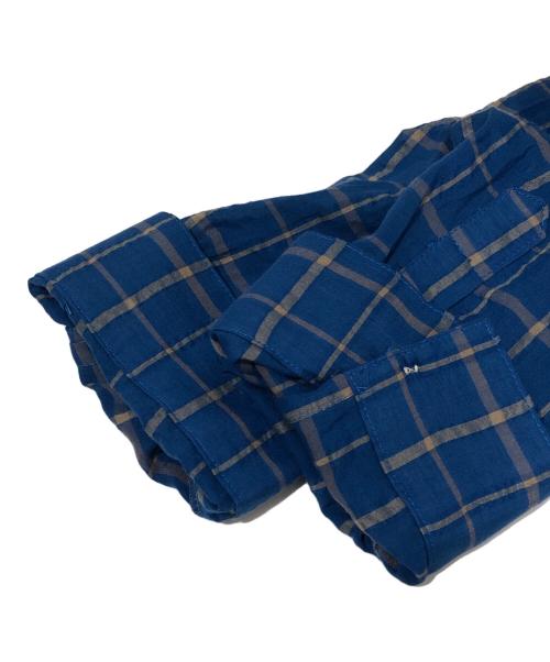 NATASHA ZINKO（ナターシャジンコ）NATASHA ZINKO (ナターシャジンコ) レイヤードデザインブラウスワンピース　ASYMMETRY LAYERED ONEPIECE ブルー サイズ:36の古着・服飾アイテム