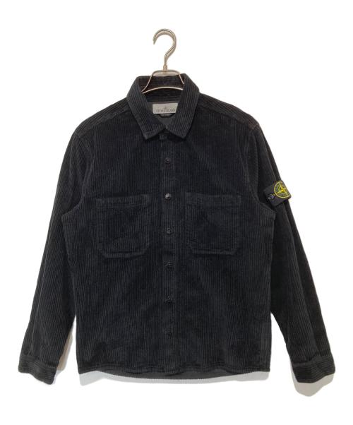 STONE ISLAND（ストーンアイランド）STONE ISLAND (ストーンアイランド) 23AW Corduroy Overshirt（コーデュロイ オーバーシャツ）　791511311 V0029 ブラック サイズ:Mの古着・服飾アイテム