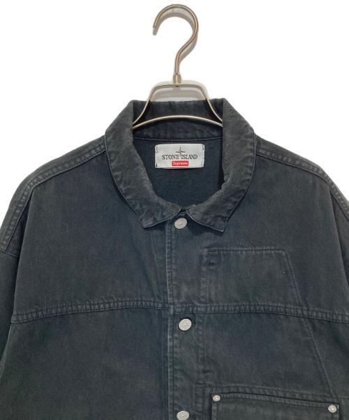 STONE ISLAND（ストーンアイランド）STONE ISLAND (ストーンアイランド) SUPREME (シュプリーム) 23AW Denim Trucker Jacket / デニムトラッカージャケット　7925402S5 V0029 ブラック サイズ:Mの古着・服飾アイテム