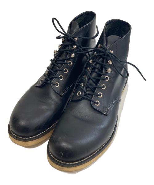 RED WING（レッドウィング）RED WING (レッドウィング) 6-inch Classic Round（6インチ クラシックラウンド）/ ブーツ　USA製 グッドイヤーレザーウェルト ラスト 8番 ブラック サイズ:26ｃｍの古着・服飾アイテム