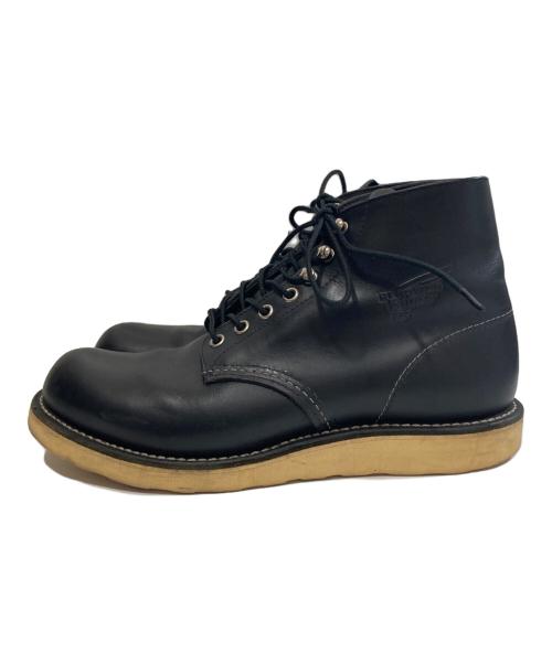RED WING（レッドウィング）RED WING (レッドウィング) 6-inch Classic Round（6インチ クラシックラウンド）/ ブーツ　USA製 グッドイヤーレザーウェルト ラスト 8番 ブラック サイズ:26ｃｍの古着・服飾アイテム