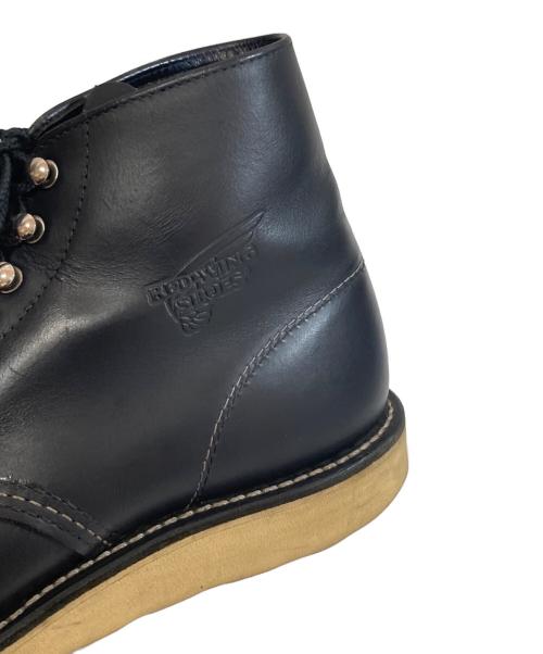 RED WING（レッドウィング）RED WING (レッドウィング) 6-inch Classic Round（6インチ クラシックラウンド）/ ブーツ　USA製 グッドイヤーレザーウェルト ラスト 8番 ブラック サイズ:26ｃｍの古着・服飾アイテム