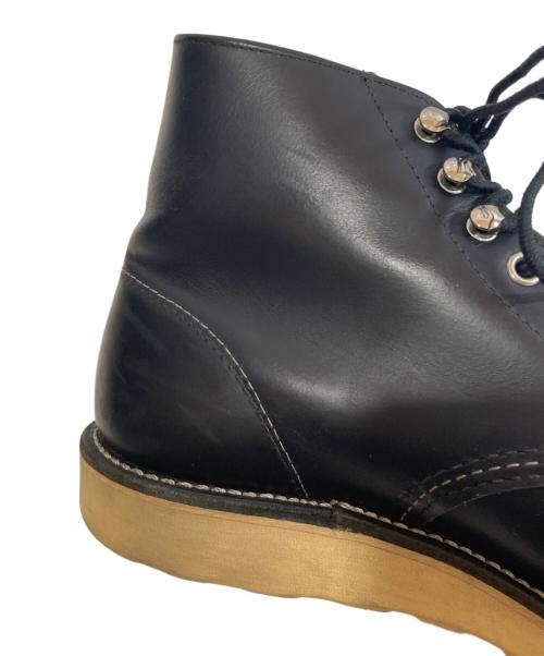 RED WING（レッドウィング）RED WING (レッドウィング) 6-inch Classic Round（6インチ クラシックラウンド）/ ブーツ　USA製 グッドイヤーレザーウェルト ラスト 8番 ブラック サイズ:26ｃｍの古着・服飾アイテム