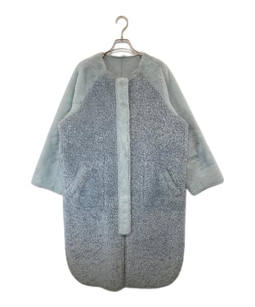 Ameri（アメリ）AMERI (アメリ) REVERSIBLE TWIN BOA COAT　リバーシブルボアコート　01020731010 ブルー サイズ:FREEの古着・服飾アイテム