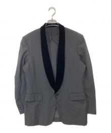COMME des GARCONS HOMME PLUS（コムデギャルソンオムプリュス）の古着「 Velvet lapel tailored jacket ベルベットラペル テーラードジャケット　PP-J060　AD2005」｜グレー