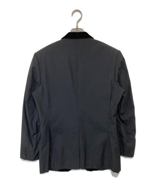 COMME des GARCONS HOMME PLUS（コムデギャルソンオムプリュス）COMME des GARCONS HOMME PLUS (コムデギャルソンオムプリュス)  Velvet lapel tailored jacket ベルベットラペル テーラードジャケット　PP-J060　AD2005 グレー サイズ:Mの古着・服飾アイテム