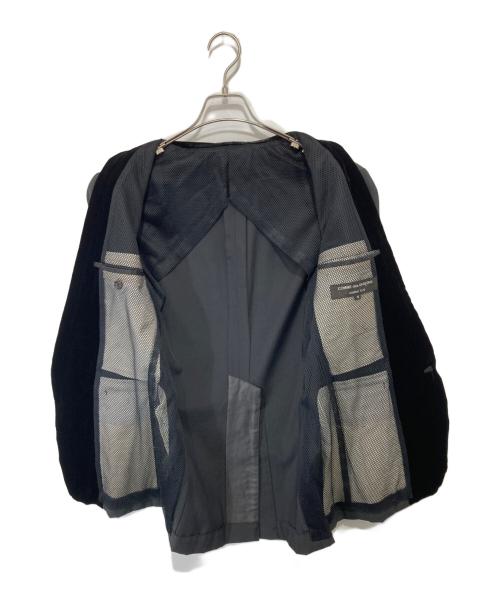 COMME des GARCONS HOMME PLUS（コムデギャルソンオムプリュス）COMME des GARCONS HOMME PLUS (コムデギャルソンオムプリュス)  Velvet lapel tailored jacket ベルベットラペル テーラードジャケット　PP-J060　AD2005 グレー サイズ:Mの古着・服飾アイテム